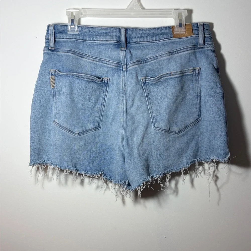 Paige Allure Shorts Denim Frayed Hem Shorts - 33